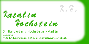 katalin hochstein business card